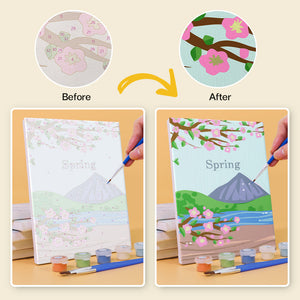 Mini Set Dipingere con i numeri 15x20cm (4 pezzi) - 4 Stagioni