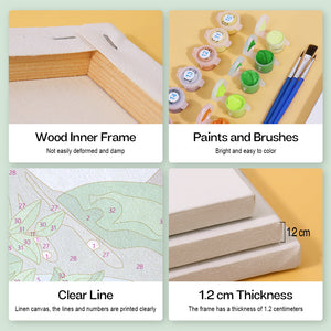 Mini Set Dipingere con i numeri 15x20cm (4 pezzi) - 4 Stagioni