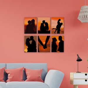 Mini Set Dipingere con i numeri 15x20cm (6 pezzi) - Romantico Tramonto