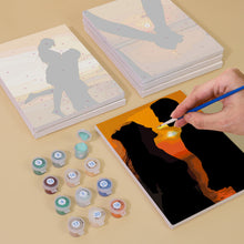Carica l&#39;immagine nel visualizzatore di Gallery, Mini Set Dipingere con i numeri 15x20cm (6 pezzi) - Romantico Tramonto