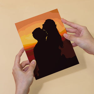 Mini Set Dipingere con i numeri 15x20cm (6 pezzi) - Romantico Tramonto