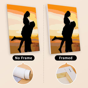 Mini Set Dipingere con i numeri 15x20cm (6 pezzi) - Romantico Tramonto