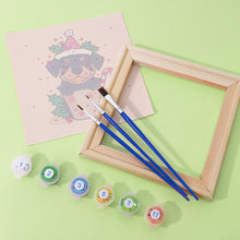 Carica l&#39;immagine nel visualizzatore di Gallery, Mini Set Dipingere con i Numeri 20x20cm (6 pezzi) - Cani di Natale nelle Tazze