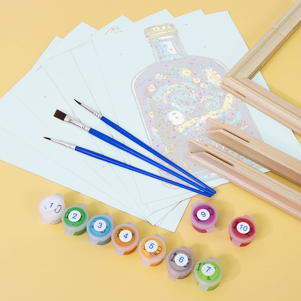 Jawecci Kit Pittura Con I Numeri Su Tela 30x40 Cm - Set Completo Per Adulti E Principianti, Colori Acrilici E Pennelli, Idea Regalo Fai Da Te