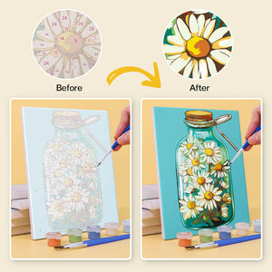 Mini Set Dipingere con i numeri 15x20cm (6 pezzi) - Bottiglie Magiche