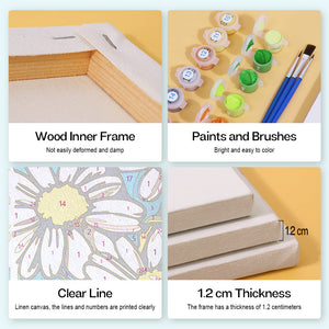 Mini Set Dipingere con i numeri 15x20cm (6 pezzi) - Bottiglie Magiche