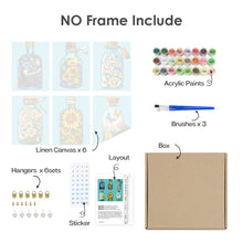 Carica l&#39;immagine nel visualizzatore di Gallery, Mini Set Dipingere con i numeri 15x20cm (6 pezzi) - Bottiglie Magiche