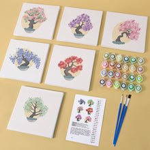Carica l&#39;immagine nel visualizzatore di Gallery, Mini Set Dipingere con i numeri 15x15cm (6 pezzi) - Bonsai