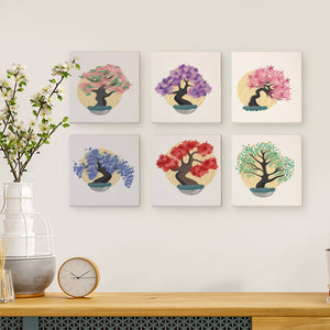 Mini Set Dipingere con i numeri 15x15cm (6 pezzi) - Bonsai