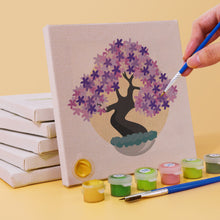 Carica l&#39;immagine nel visualizzatore di Gallery, Mini Set Dipingere con i numeri 15x15cm (6 pezzi) - Bonsai