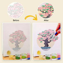 Carica l&#39;immagine nel visualizzatore di Gallery, Mini Set Dipingere con i numeri 15x15cm (6 pezzi) - Bonsai