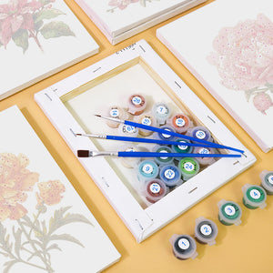 Mini Set Dipingere con i numeri 15x20cm (6 pezzi) - Stampe Botaniche