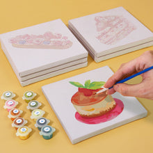 Carica l&#39;immagine nel visualizzatore di Gallery, Mini Set Dipingere con i numeri 15x15cm (6 pezzi) - Serie Dolci Dessert 1