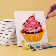 Carica l&#39;immagine nel visualizzatore di Gallery, Mini Set Dipingere con i numeri 15x15cm (6 pezzi) - Serie Dolci Dessert 1