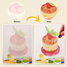 Carica l&#39;immagine nel visualizzatore di Gallery, Mini Set Dipingere con i numeri 15x15cm (6 pezzi) - Serie Dolci Dessert 1
