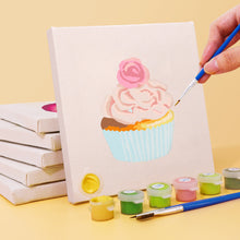 Carica l&#39;immagine nel visualizzatore di Gallery, Mini Set Dipingere con i numeri 15x15cm (6 pezzi) - Serie Dolci Dessert 2