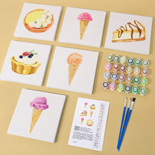 Carica l&#39;immagine nel visualizzatore di Gallery, Mini Set Dipingere con i numeri 15x15cm (6 pezzi) - Serie Dolci Dessert 3