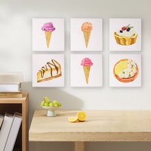 Carica l&#39;immagine nel visualizzatore di Gallery, Mini Set Dipingere con i numeri 15x15cm (6 pezzi) - Serie Dolci Dessert 3