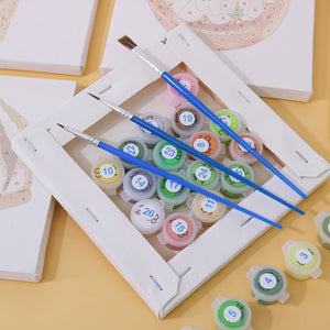 Mini Set Dipingere con i numeri 15x15cm (6 pezzi) - Serie Dolci Dessert 3