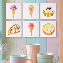 Carica l&#39;immagine nel visualizzatore di Gallery, Mini Set Dipingere con i numeri 15x15cm (6 pezzi) - Serie Dolci Dessert 3