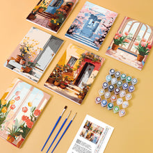 Carica l&#39;immagine nel visualizzatore di Gallery, Mini Set Dipingere con i numeri 15x20cm (6 pezzi) - Ingressi Fioriti