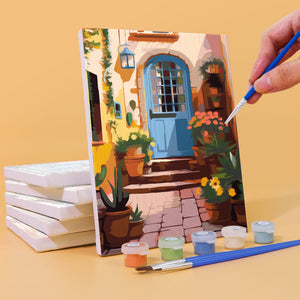 Mini Set Dipingere con i numeri 15x20cm (6 pezzi) - Ingressi Fioriti