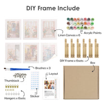 Carica l&#39;immagine nel visualizzatore di Gallery, Mini Set Dipingere con i numeri 15x20cm (6 pezzi) - Ingressi Fioriti