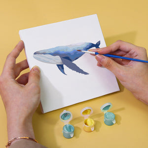 Mini Set Dipingere con i numeri 15x15cm (6 pezzi) - Creature dell'Oceano