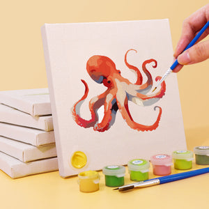 Mini Set Dipingere con i numeri 15x15cm (6 pezzi) - Creature dell'Oceano