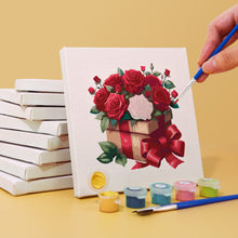 Carica l&#39;immagine nel visualizzatore di Gallery, Mini Set Dipingere con i numeri 15x15cm (6 pezzi) - Rosa Rossa San Valentino 2