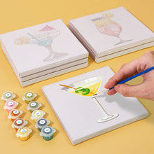 Carica l&#39;immagine nel visualizzatore di Gallery, Mini Set Dipingere con i numeri 15x15cm (6 pezzi) - Cocktail