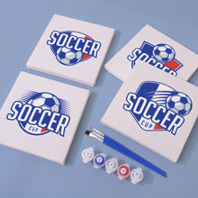 Carica l&#39;immagine nel visualizzatore di Gallery, Mini Set Dipingere con i numeri 15x15cm (4 pezzi) - Coppa di Calcio