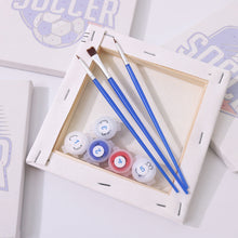 Carica l&#39;immagine nel visualizzatore di Gallery, Mini Set Dipingere con i numeri 15x15cm (4 pezzi) - Coppa di Calcio