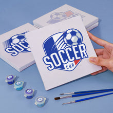 Carica l&#39;immagine nel visualizzatore di Gallery, Mini Set Dipingere con i numeri 15x15cm (4 pezzi) - Coppa di Calcio