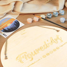 Carica l&#39;immagine nel visualizzatore di Gallery, Dipingere con i Numeri su Disco di Legno - Pappagallo Tropicale