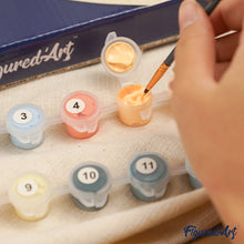 Carica l&#39;immagine nel visualizzatore di Gallery, Dipingere con i Numeri su Disco di Legno - Mandala invernale