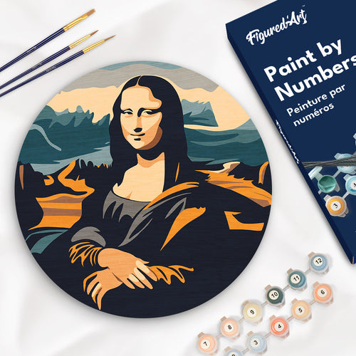Dipingere con i Numeri su Disco di Legno - Monnalisa La Gioconda