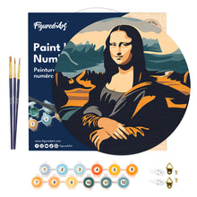 Carica l&#39;immagine nel visualizzatore di Gallery, Dipingere con i Numeri su Disco di Legno - Monnalisa La Gioconda