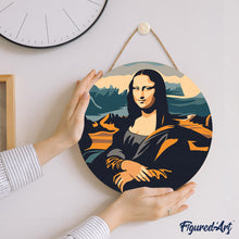 Carica l&#39;immagine nel visualizzatore di Gallery, Dipingere con i Numeri su Disco di Legno - Monnalisa La Gioconda