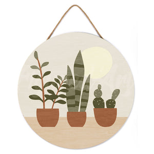 Dipingere con i Numeri su Disco di Legno - Succulente