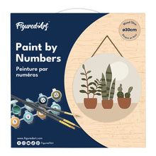 Carica l&#39;immagine nel visualizzatore di Gallery, Dipingere con i Numeri su Disco di Legno - Succulente