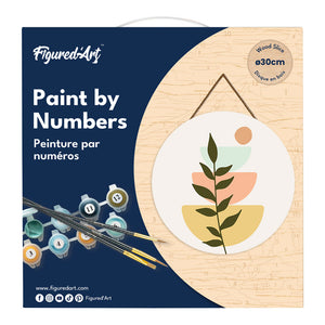Dipingere con i Numeri su Disco di Legno - Felce 2