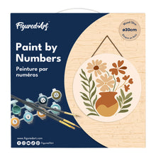 Carica l&#39;immagine nel visualizzatore di Gallery, Dipingere con i Numeri su Disco di Legno - Vaso di fiori