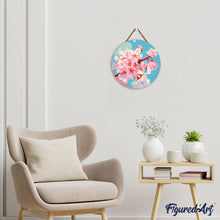 Carica l&#39;immagine nel visualizzatore di Gallery, Dipingere con i Numeri su Disco di Legno - Fiori di ciliegio