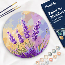 Carica l&#39;immagine nel visualizzatore di Gallery, Dipingere con i Numeri su Disco di Legno - Lavanda