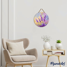 Carica l&#39;immagine nel visualizzatore di Gallery, Dipingere con i Numeri su Disco di Legno - Lavanda