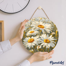 Carica l&#39;immagine nel visualizzatore di Gallery, Dipingere con i Numeri su Disco di Legno - Margherite