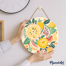 Carica l&#39;immagine nel visualizzatore di Gallery, Dipingere con i Numeri su Disco di Legno - Frutti