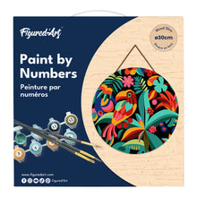 Carica l&#39;immagine nel visualizzatore di Gallery, Dipingere con i Numeri su Disco di Legno - Tucano astratto