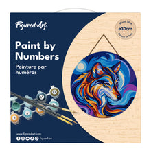 Carica l&#39;immagine nel visualizzatore di Gallery, Dipingere con i Numeri su Disco di Legno - Lupo